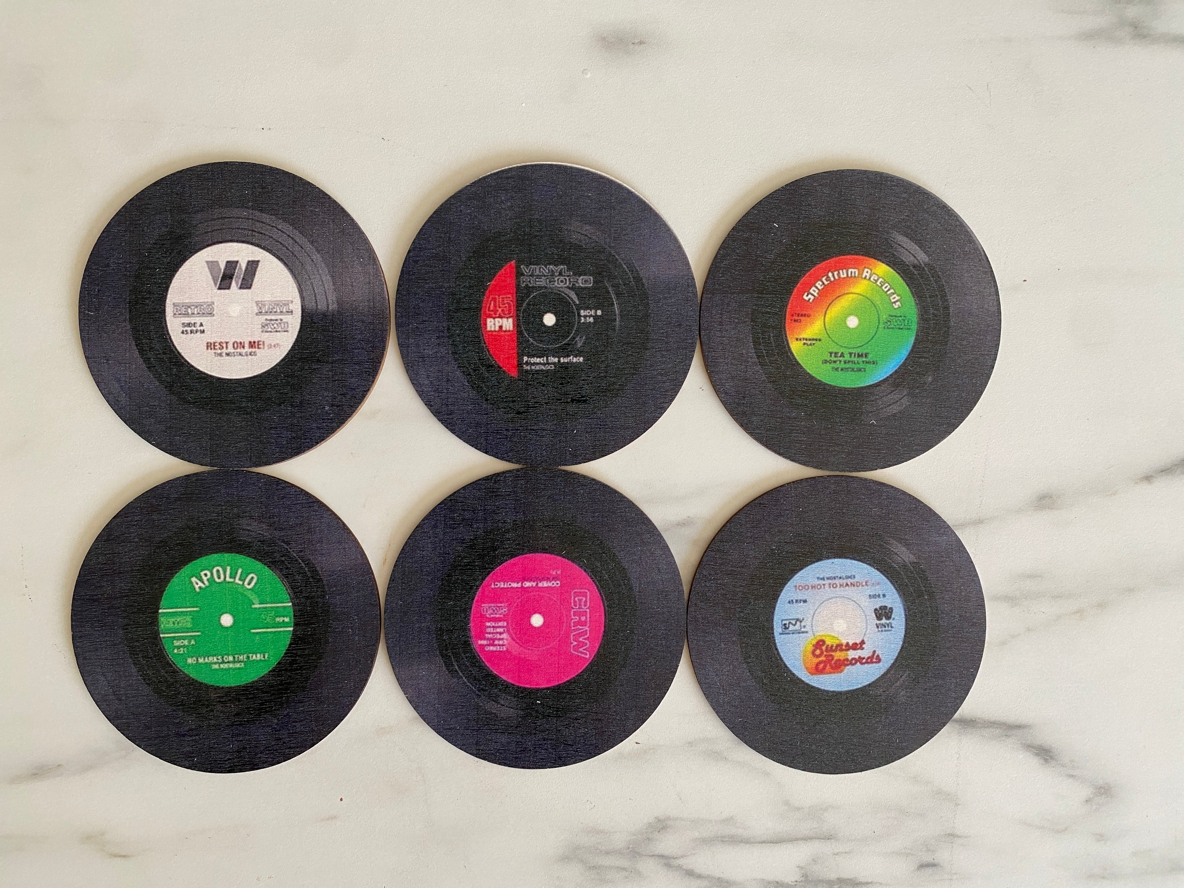 Record Wood Coasters