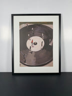 "In the Groove" Canvas Art Piece in Modern Black Frame and White Matte.