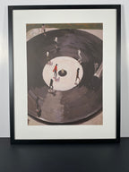 "In the Groove" Canvas Art Piece in Modern Black Frame and White Matte.