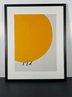"We Can Move the Sun Together" Art Print by Maarten Leon in Modern Black Frame and White Matte.