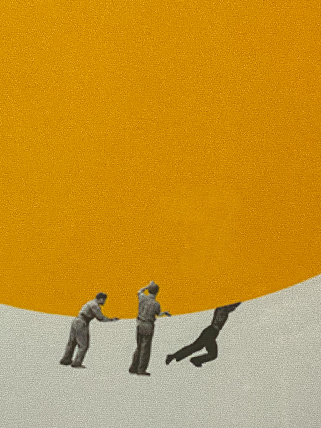 "We Can Move the Sun Together" Art Print by Maarten Leon in Modern Black Frame and White Matte.