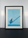 "Endless Climb" Canvas Art Piece in Modern Black Frame and White Matte.