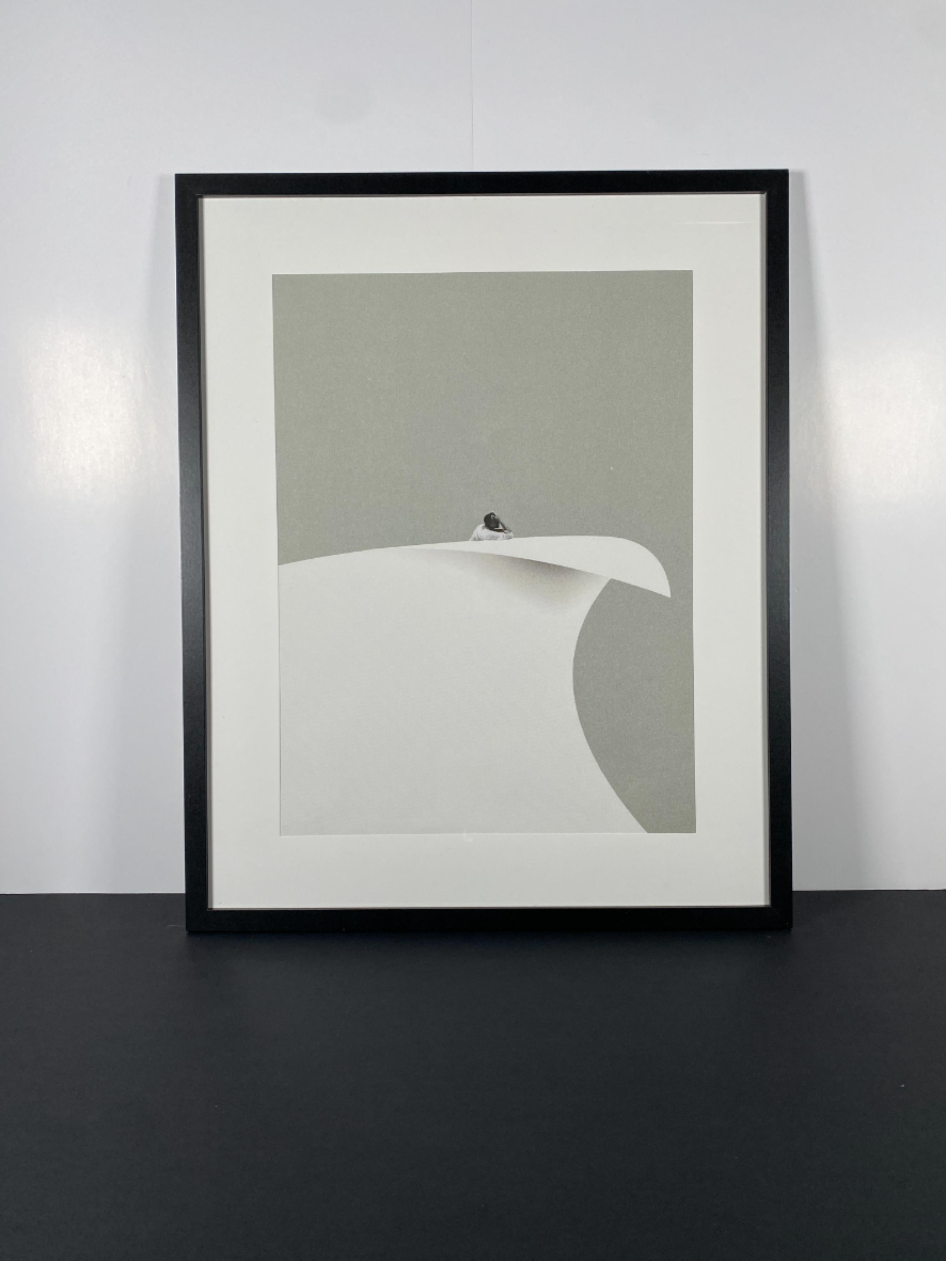 "Ready to Turn the Page" Canvas Art Print by Maarten Leon in Modern Black Frame