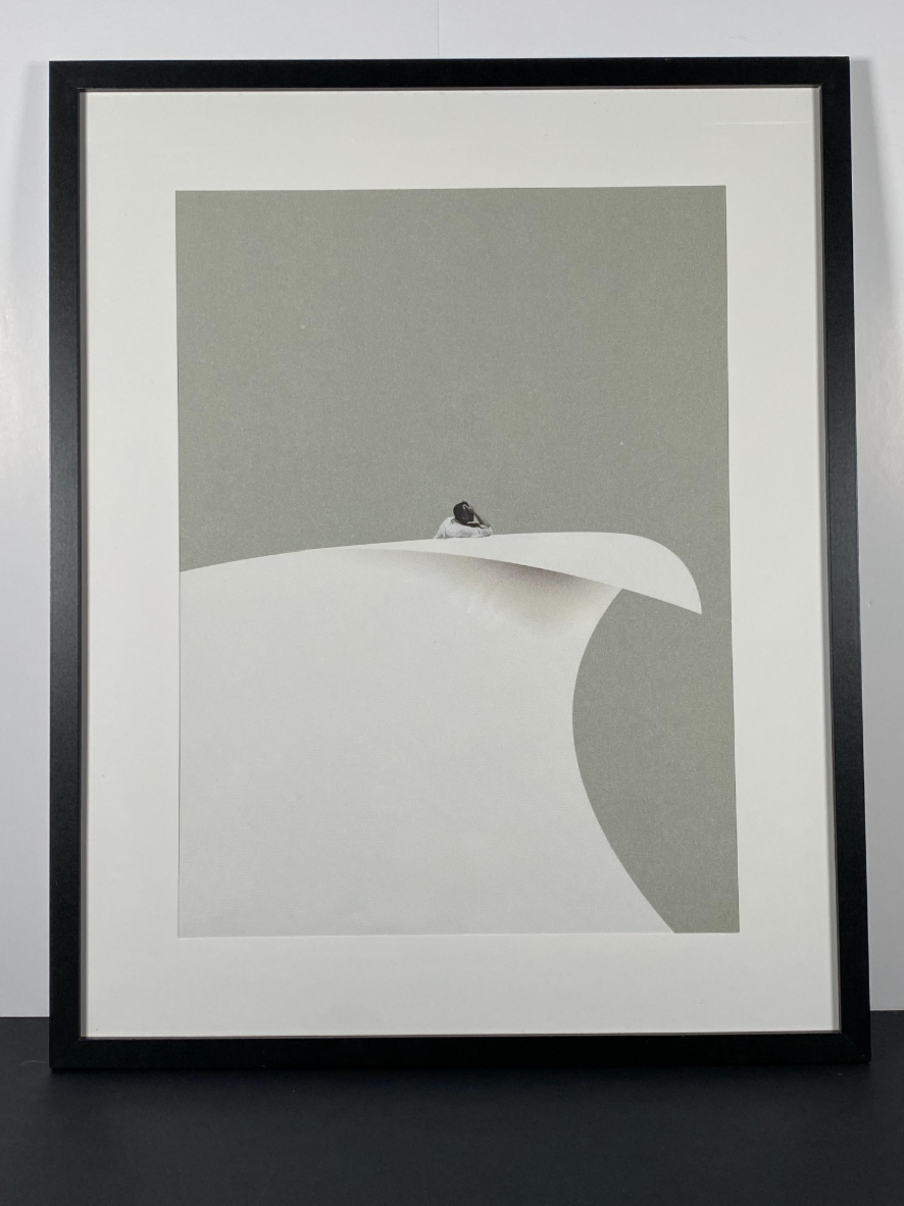 "Ready to Turn the Page" Canvas Art Print by Maarten Leon in Modern Black Frame