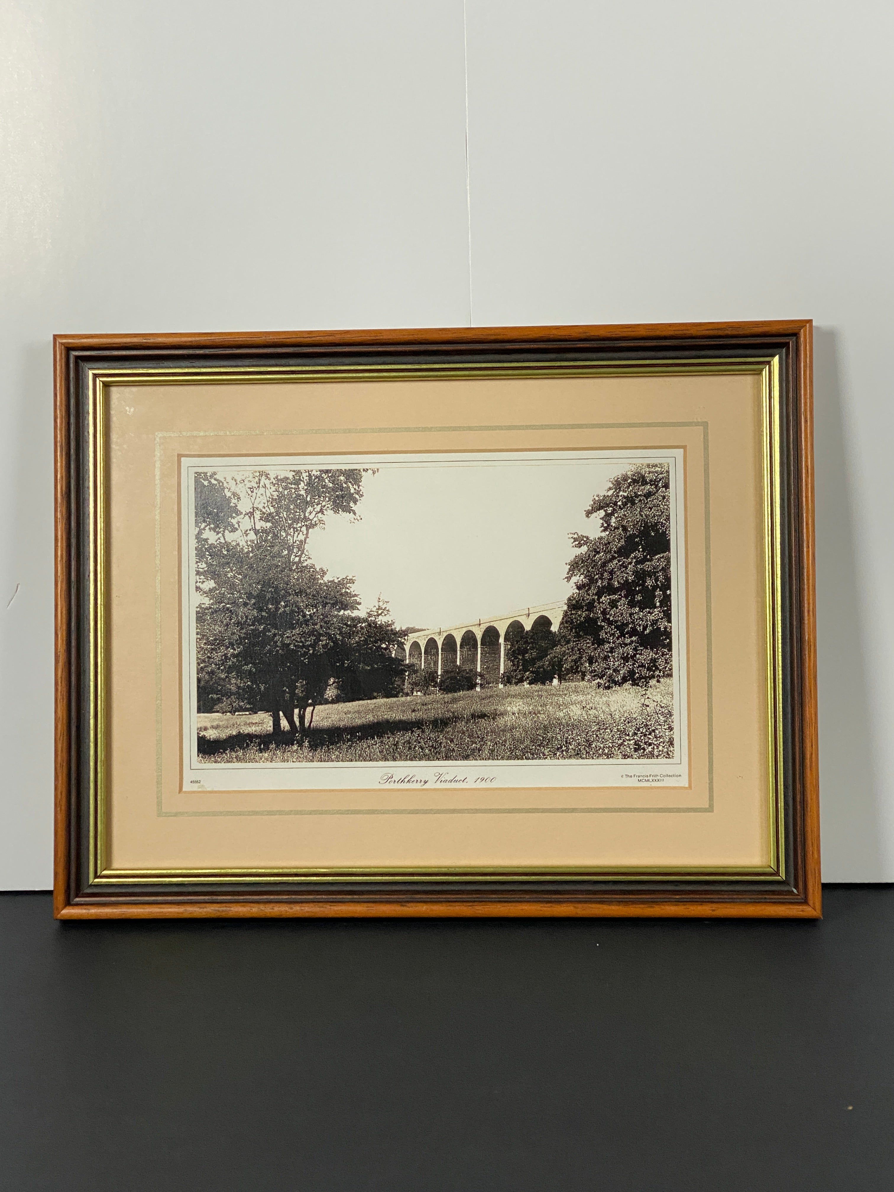 Porthkerry Viaduct Art Piece in Vintage Frame.