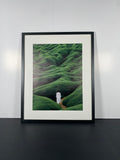 "Shinrin-Yoku" Canvas Art Piece in Modern Black Frame with White Matte.