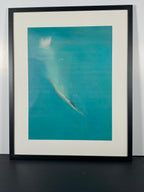 "Into the Deep" Canvas Art Piece in Modern Black Frame and White Matte.