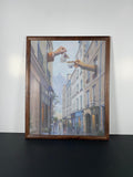 "The Tryst" Canvas Art Print by Artist Paul Bond in Vintage Wood Frame