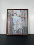 "The Tryst" Canvas Art Print by Artist Paul Bond in Vintage Wood Frame