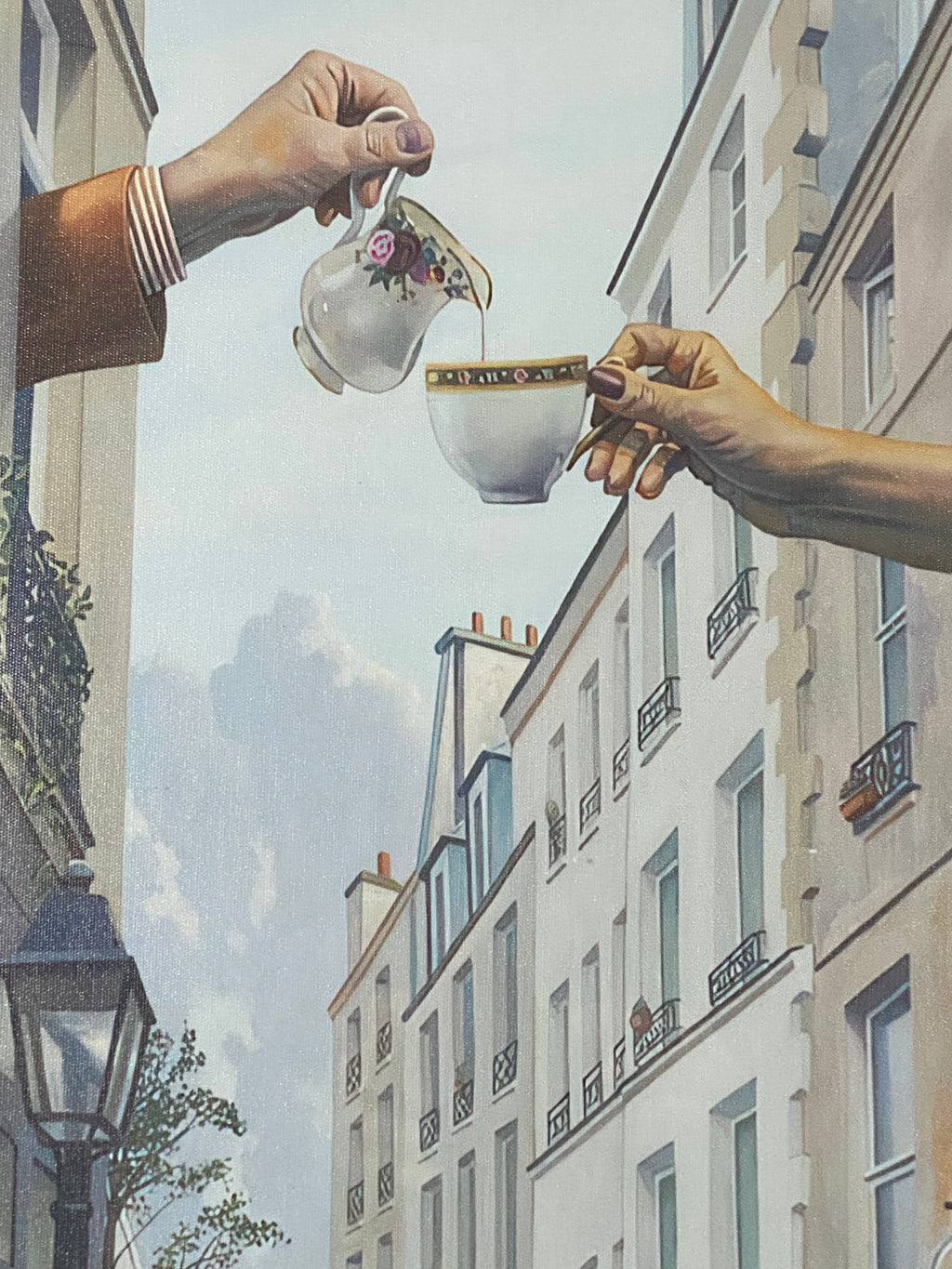 "The Tryst" Canvas Art Print by Artist Paul Bond in Vintage Wood Frame