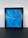 "Textured Surf" Canvas Art Piece in Vintage Black Wood Frame