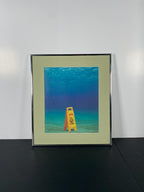 "Misplaced Warning" Canvas Art Piece in Chrome Gallery Glass Frame