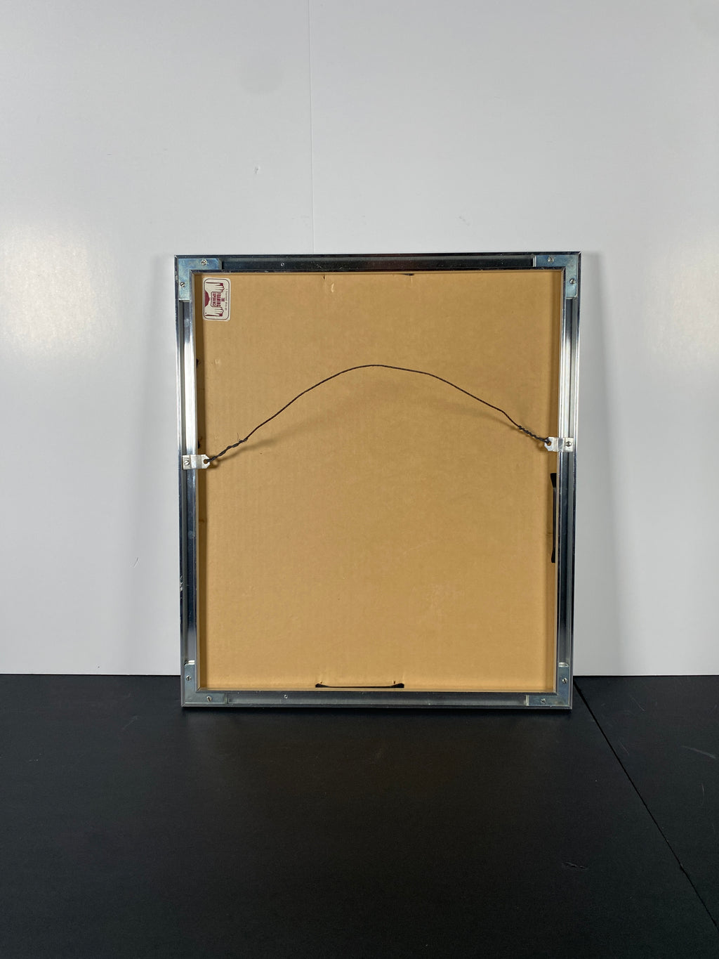 "Misplaced Warning" Canvas Art Piece in Chrome Gallery Glass Frame
