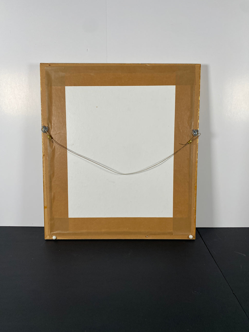 "We Communicate Silently" Canvas Art Piece by Maarten Leon in Vintage Gold Frame.