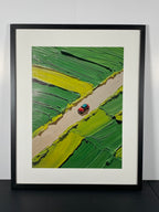 "Road Through Summer" Canvas Art Piece in Modern Black Frame