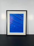"Blue Descent" Art Piece in Modern Black Frame