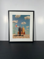 "Departures" Canvas Art Piece in Modern Black Frame