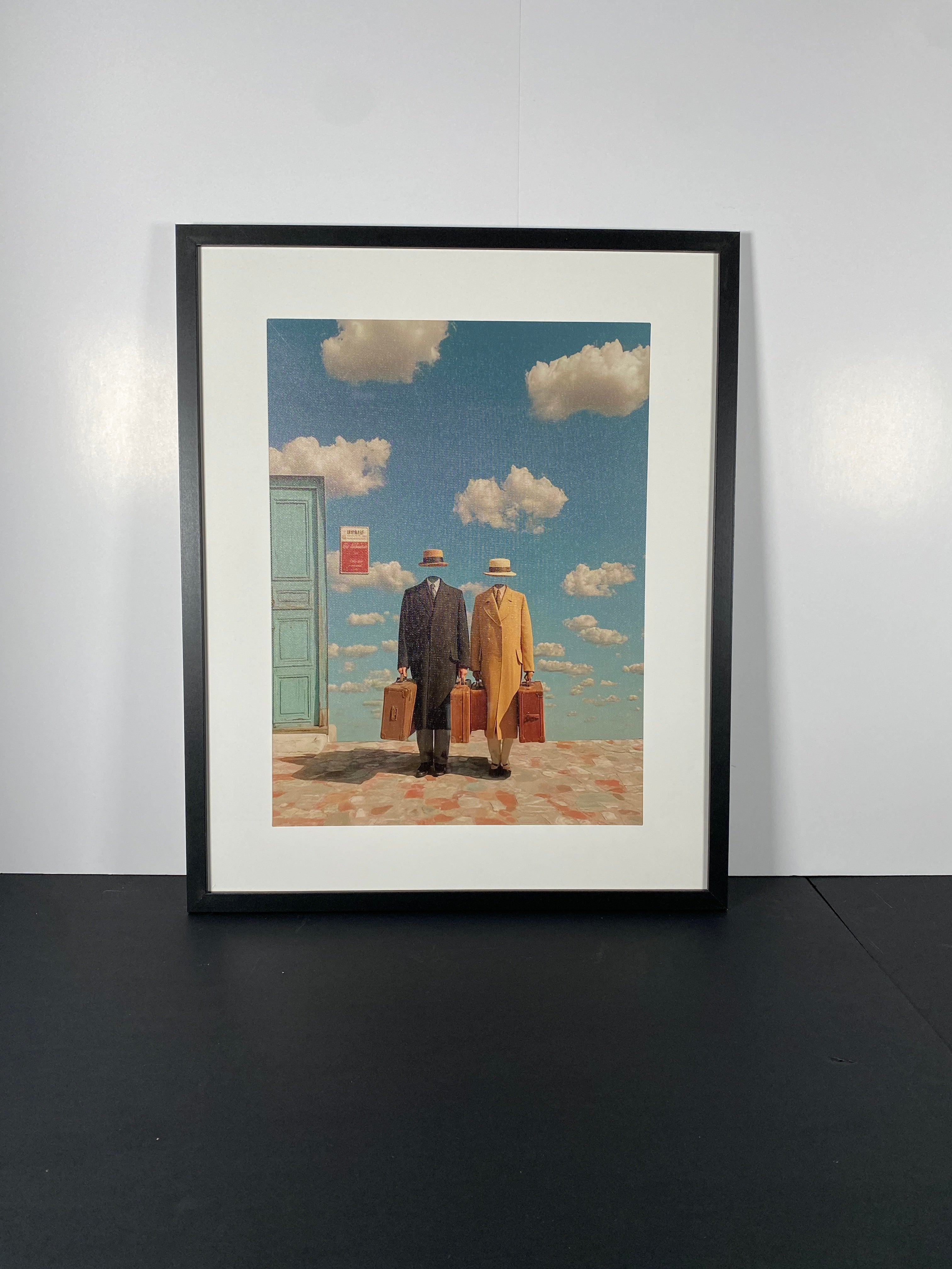 "Departures" Canvas Art Piece in Modern Black Frame