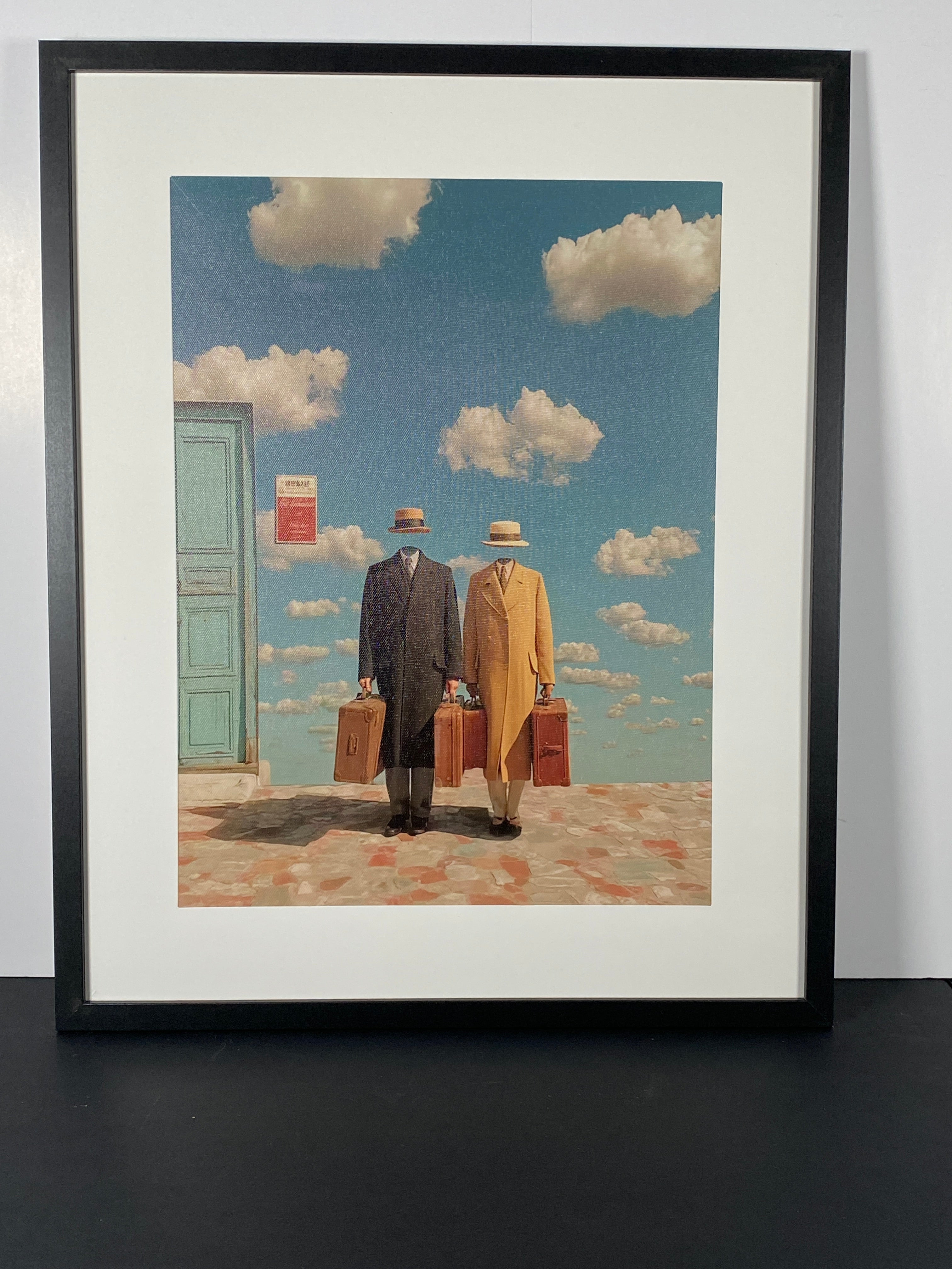 "Departures" Canvas Art Piece in Modern Black Frame