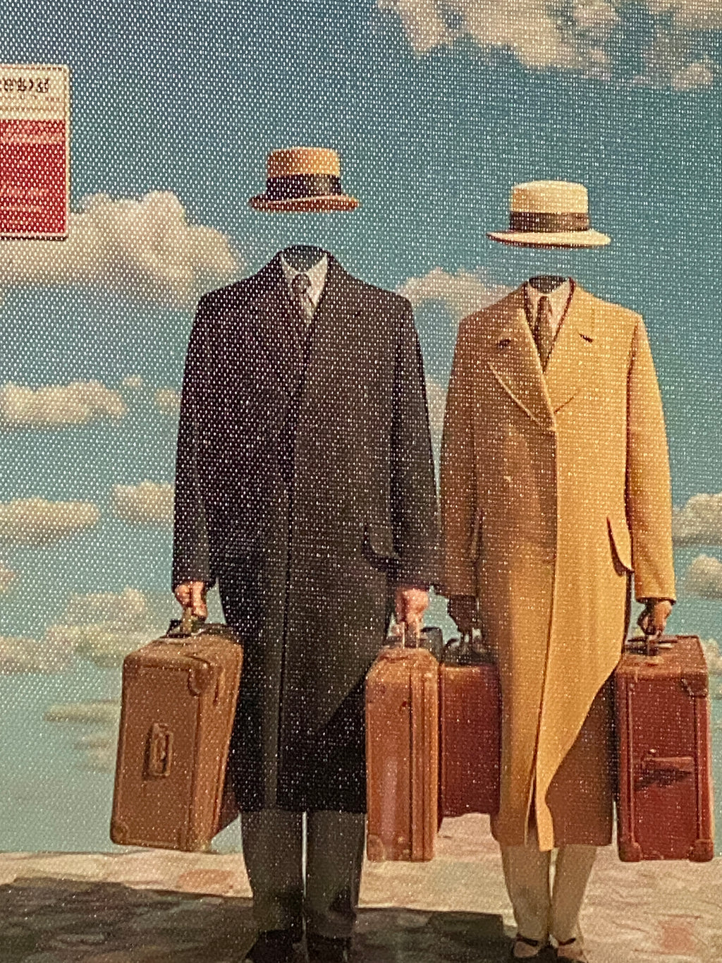 "Departures" Canvas Art Piece in Modern Black Frame