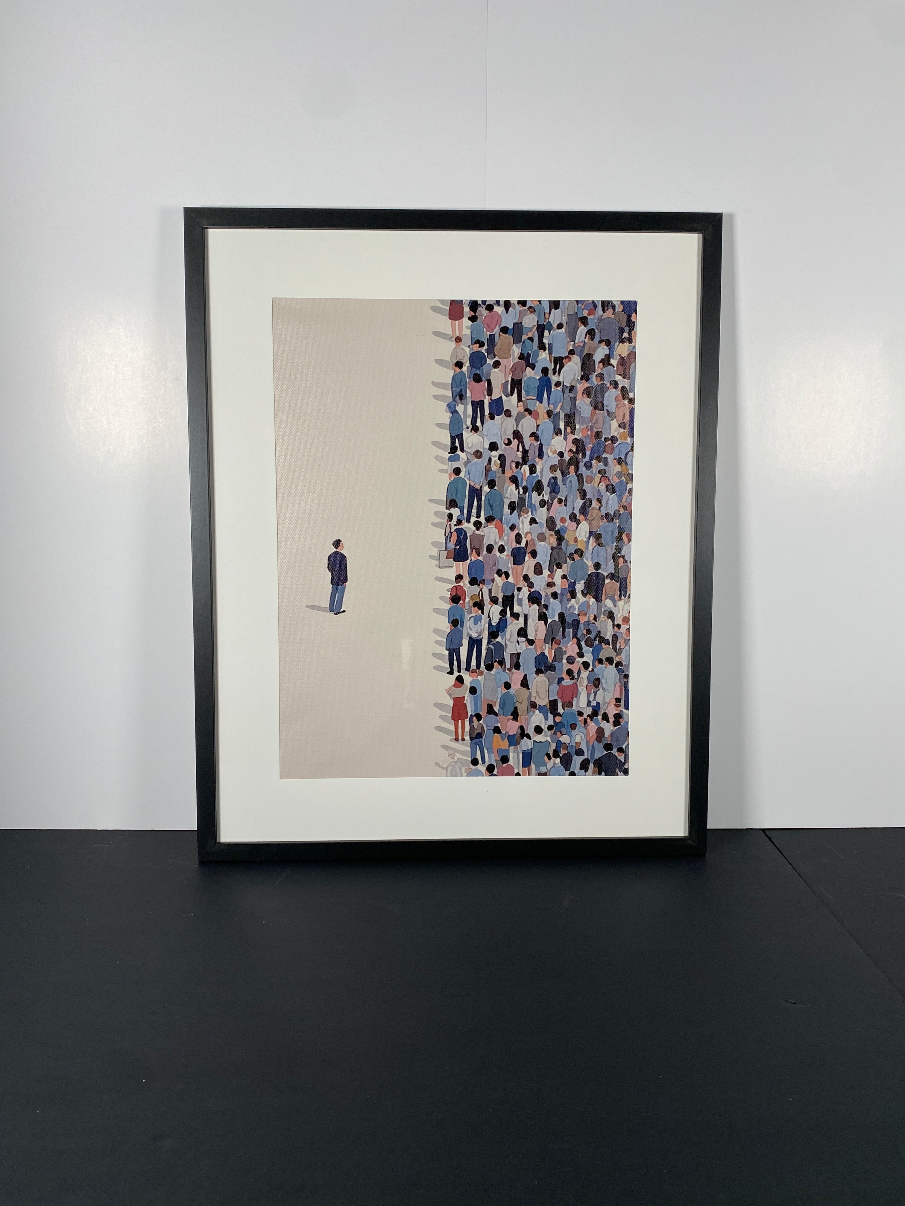 "Outlier" Canvas Art Piece In Modern Black Frame