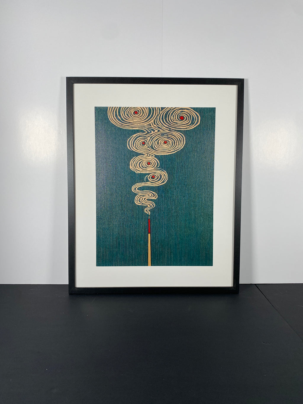"Whispers in Smoke" Canvas Art Piece in Modern Black Frame