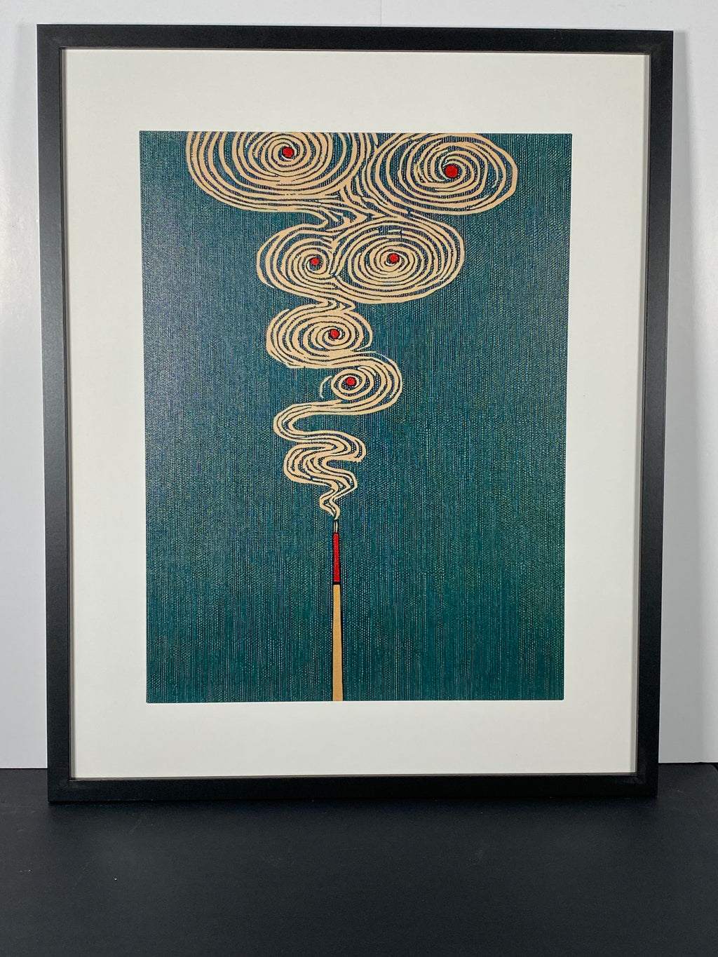 "Whispers in Smoke" Canvas Art Piece in Modern Black Frame