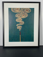 "Whispers in Smoke" Canvas Art Piece in Modern Black Frame
