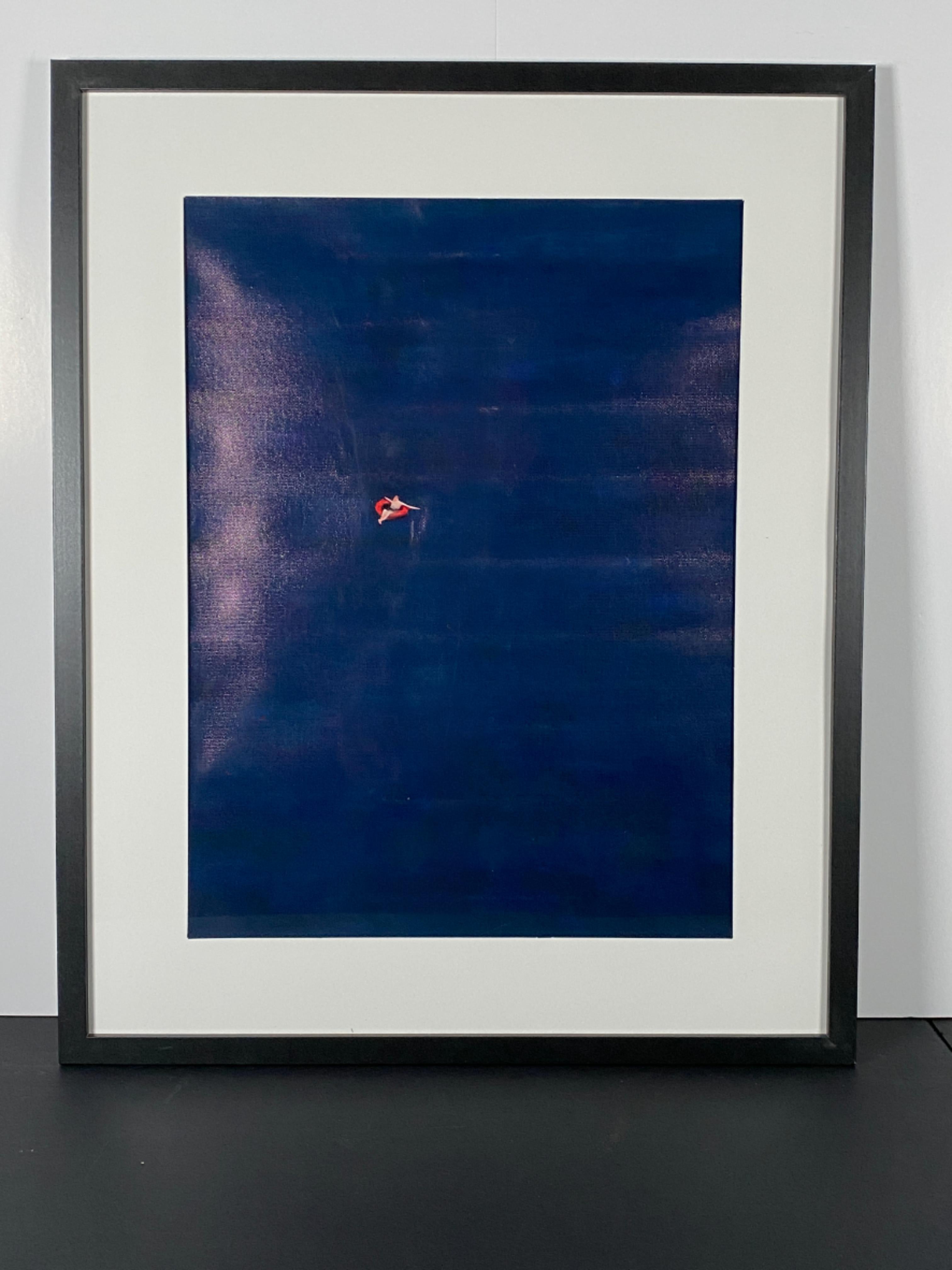 "Drift" Canvas Art Piece in Modern Black Frame