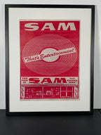 Sam the Record Man Canvas Art Piece in Modern Black Frame