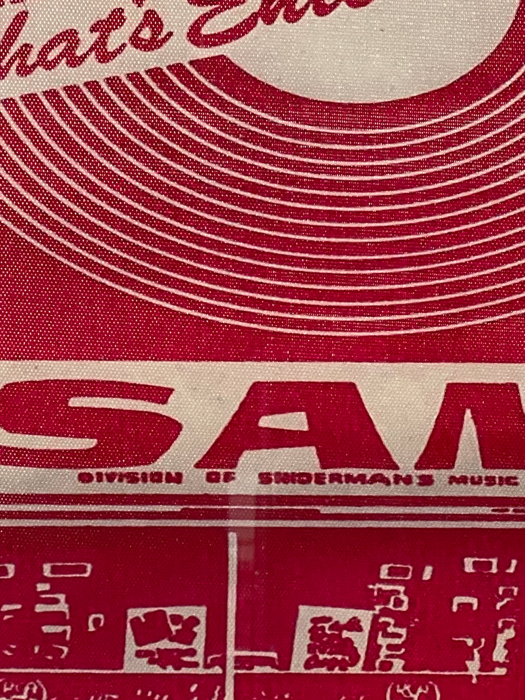 Sam the Record Man Canvas Art Piece in Modern Black Frame