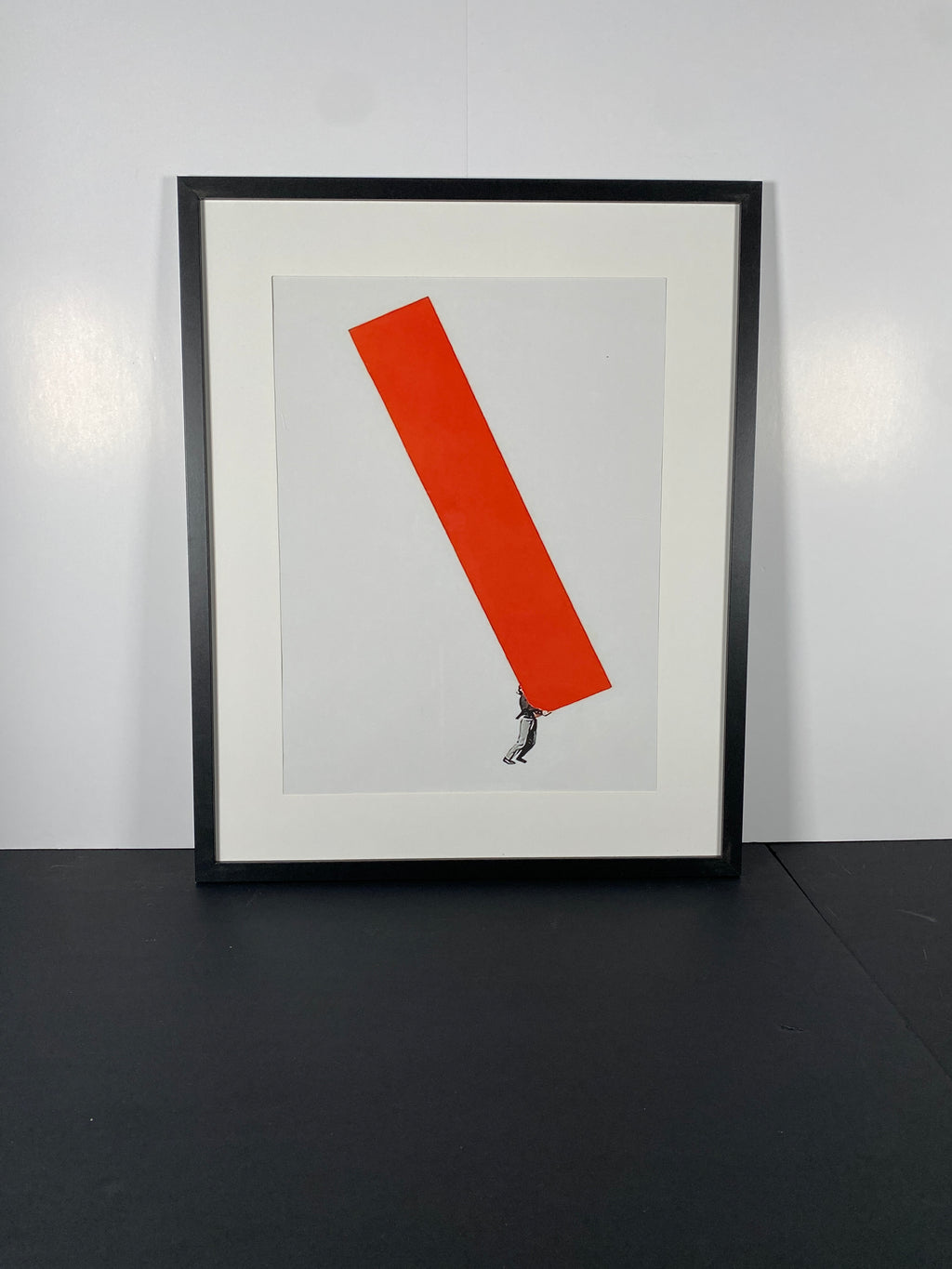 "The Weight of Emphasis" Canvas Art Piece in Modern Black Frame