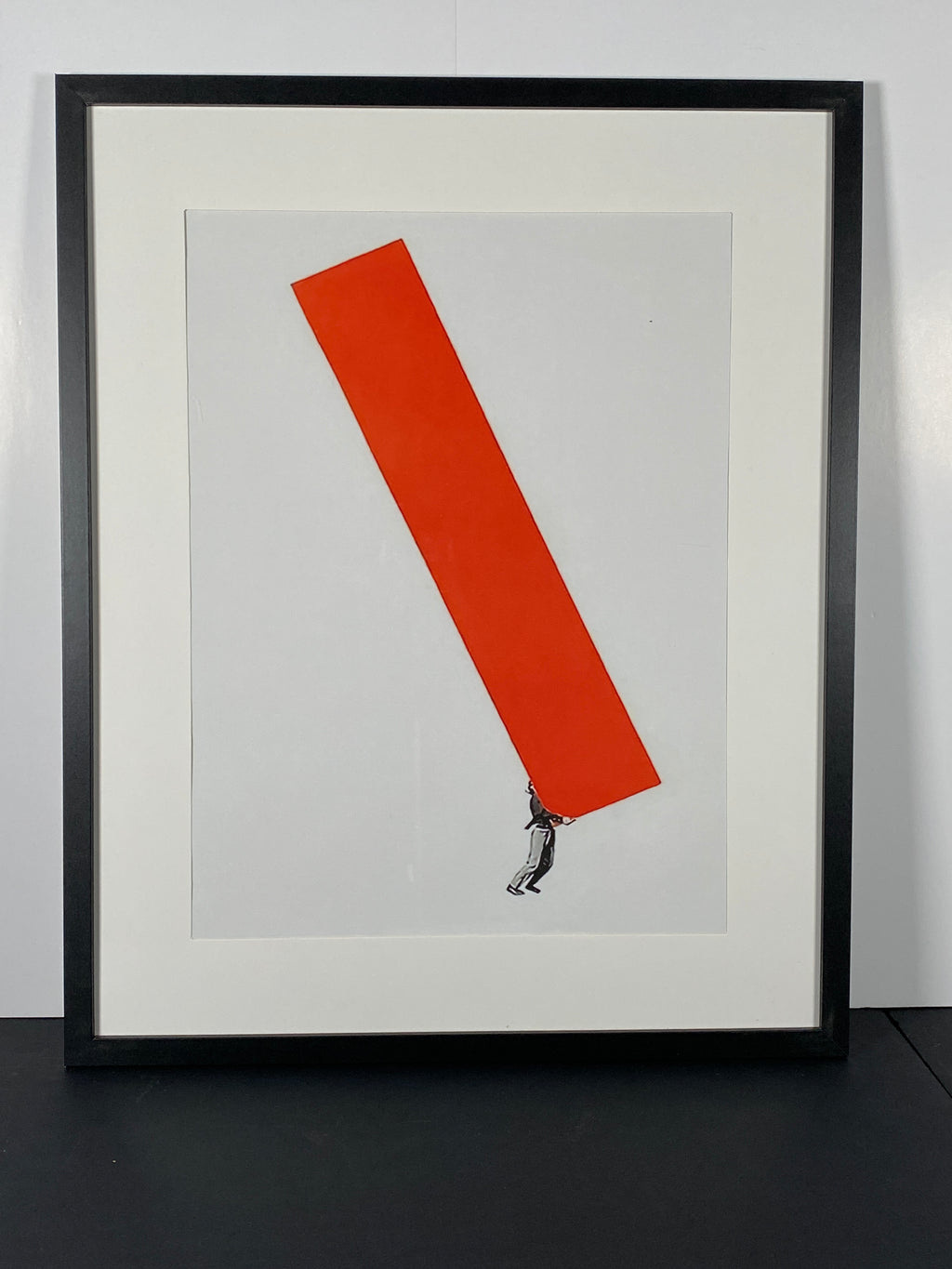 "The Weight of Emphasis" Canvas Art Piece in Modern Black Frame