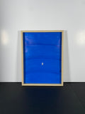 "Blue Calm" Canvas Art Piece in Light Wood Frame