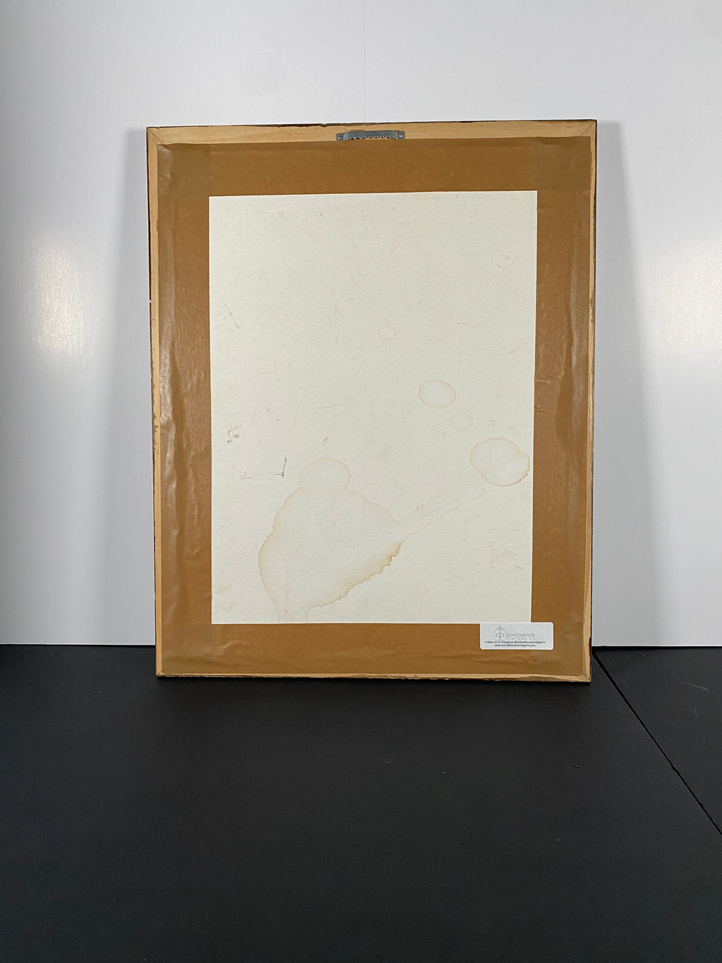 "In the Groove" Canvas Art Piece in Vintage Dark Wood Frame