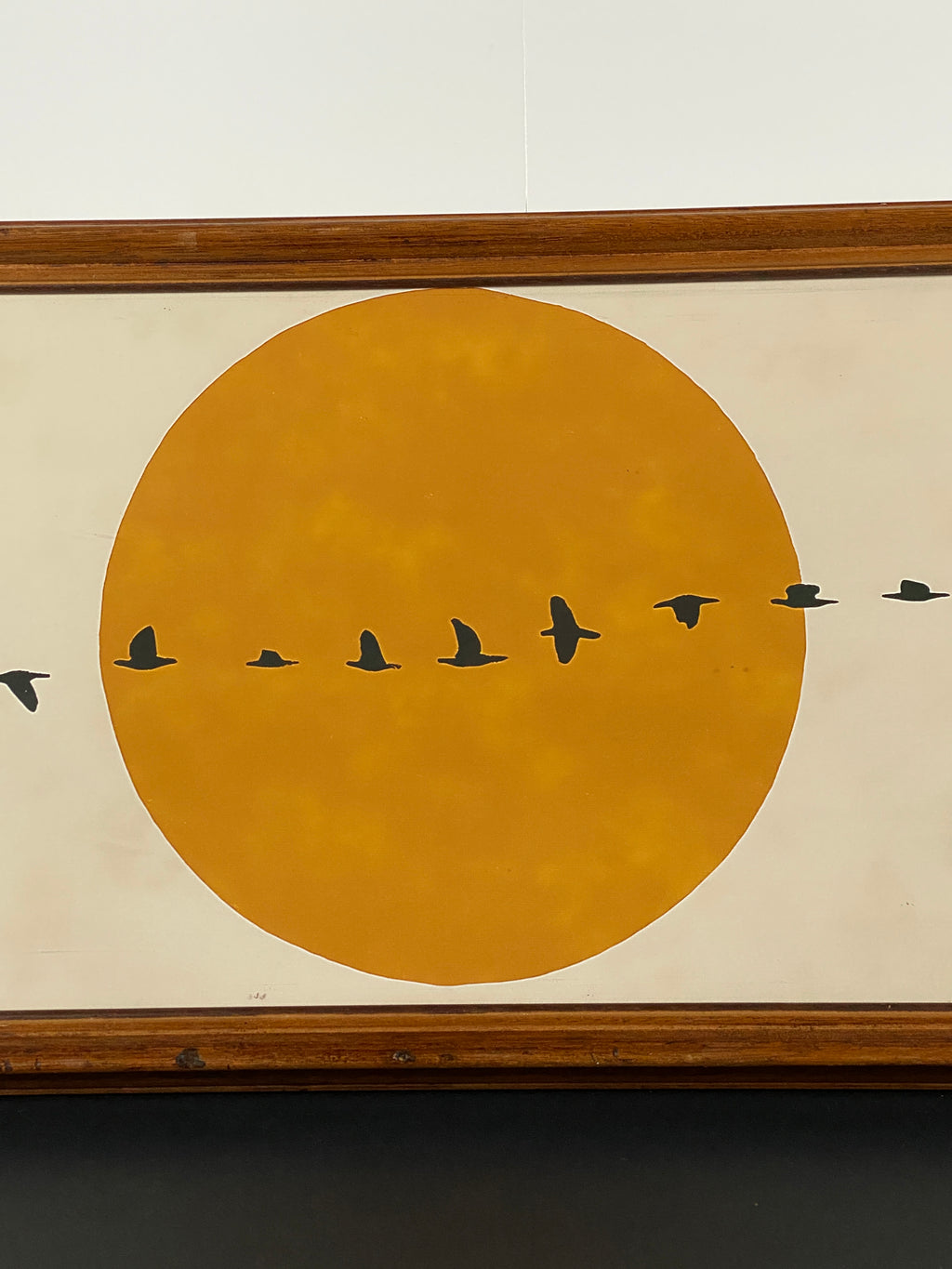 "Migration Through Light" Canvas Art Piece in Vintage Wood Frame