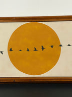 "Migration Through Light" Canvas Art Piece in Vintage Wood Frame