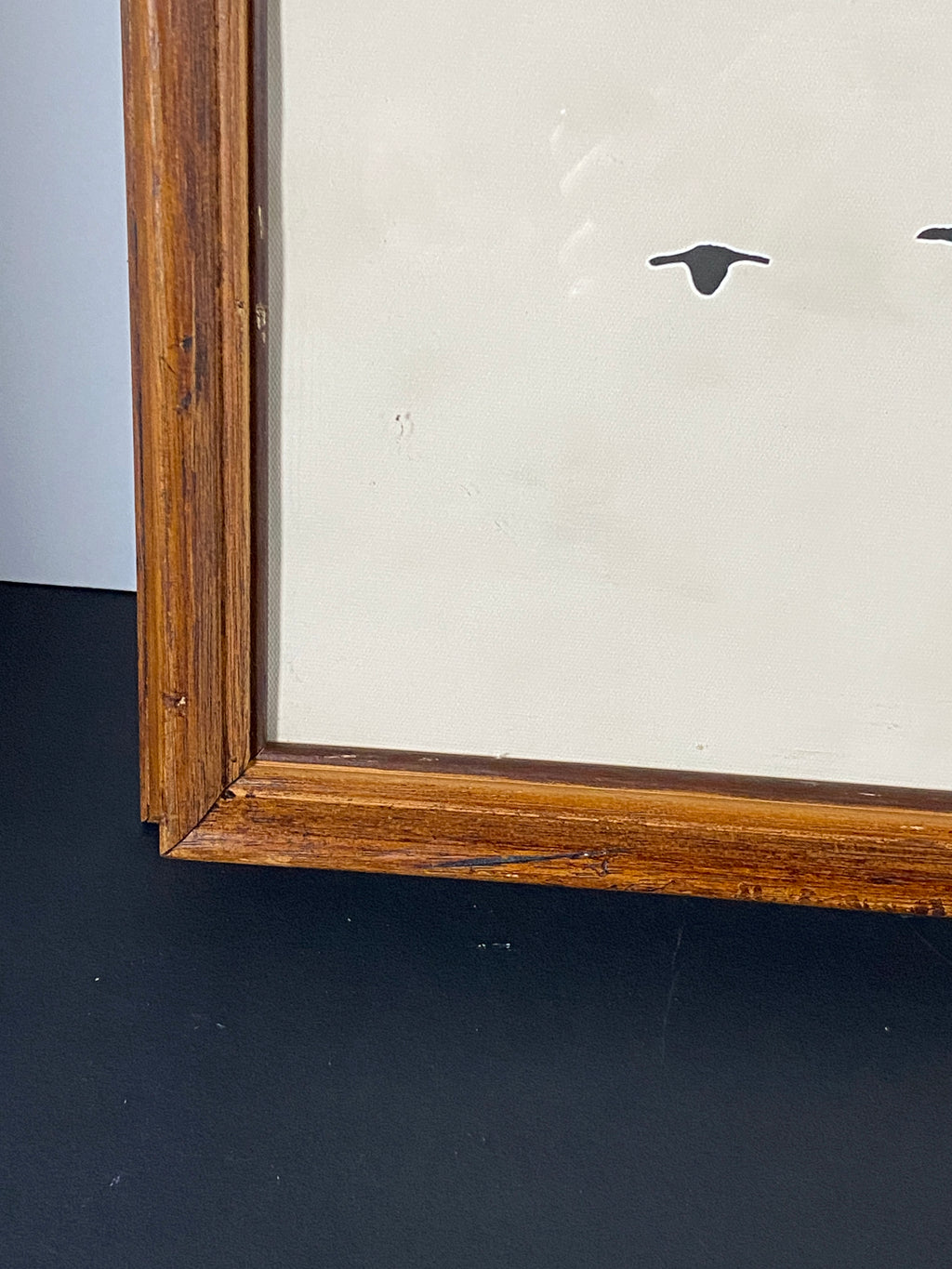 "Migration Through Light" Canvas Art Piece in Vintage Wood Frame