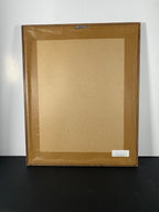 "Due Date" Canvas Art Piece in Vintage Wood Frame with Gold Inlays in Glass