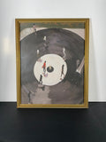 "In the Groove" Canvas Art Piece in Vintage Gold and Glass Frame
