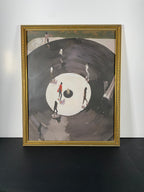 "In the Groove" Canvas Art Piece in Vintage Gold and Glass Frame
