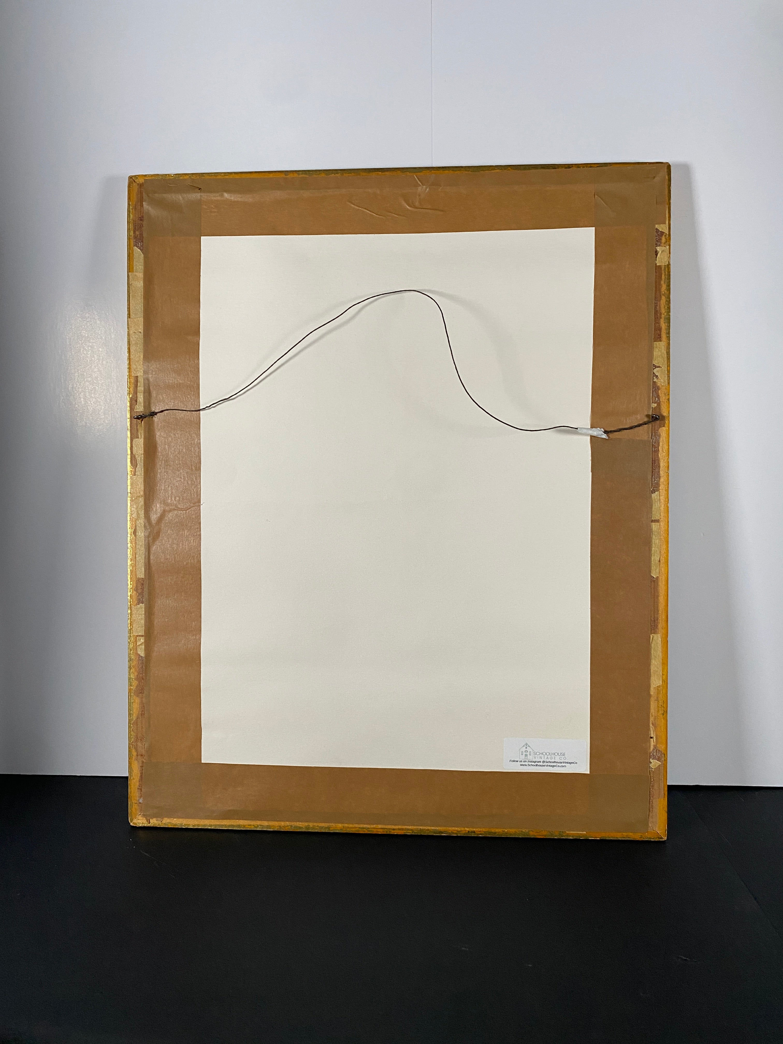 "In the Groove" Canvas Art Piece in Vintage Gold and Glass Frame