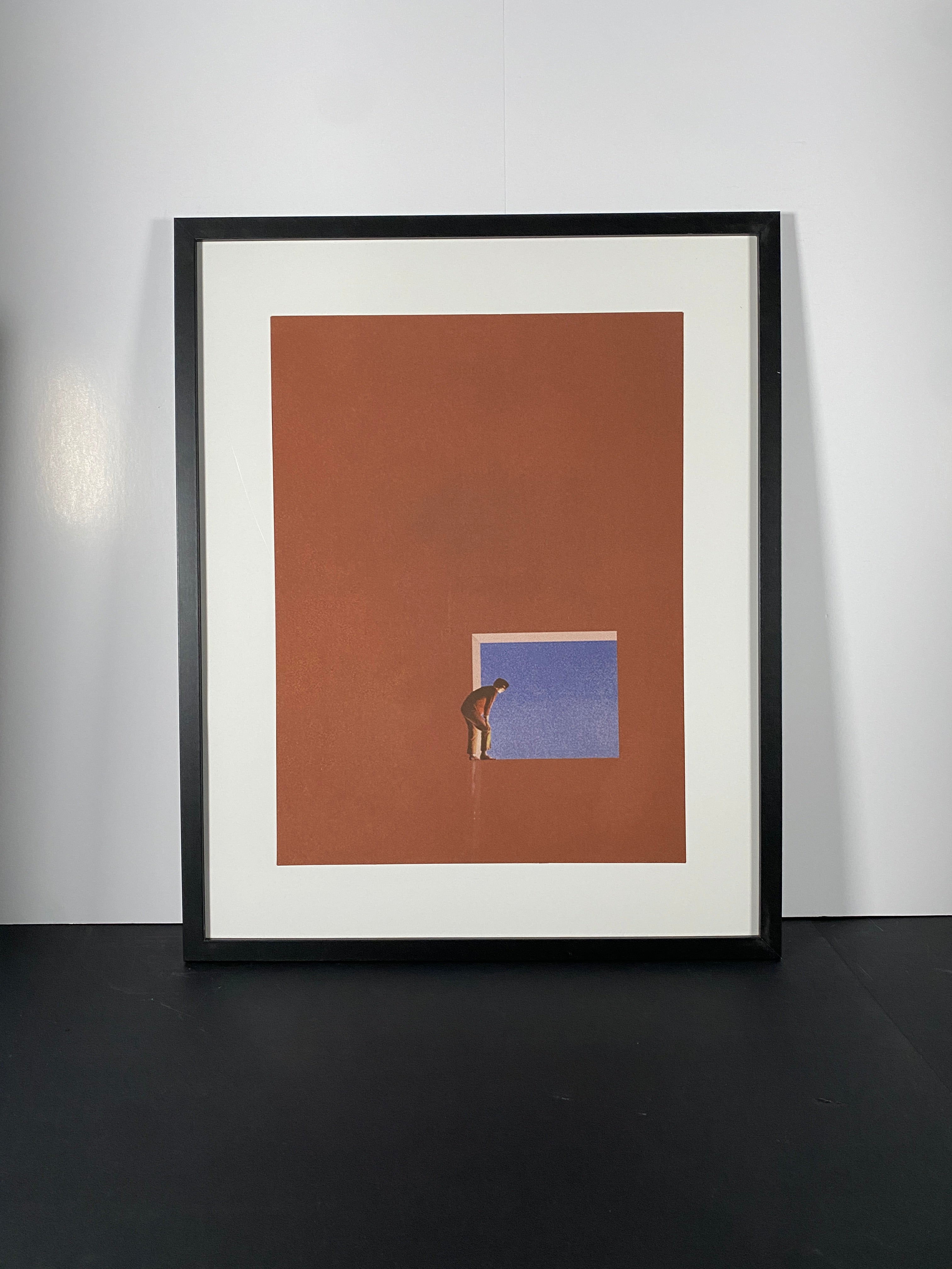 "Curiosity" Canvas Art Piece by Maarten Leon in Modern Black Frame