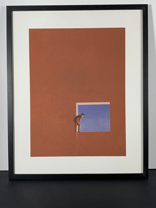 "Curiosity" Canvas Art Piece by Maarten Leon in Modern Black Frame