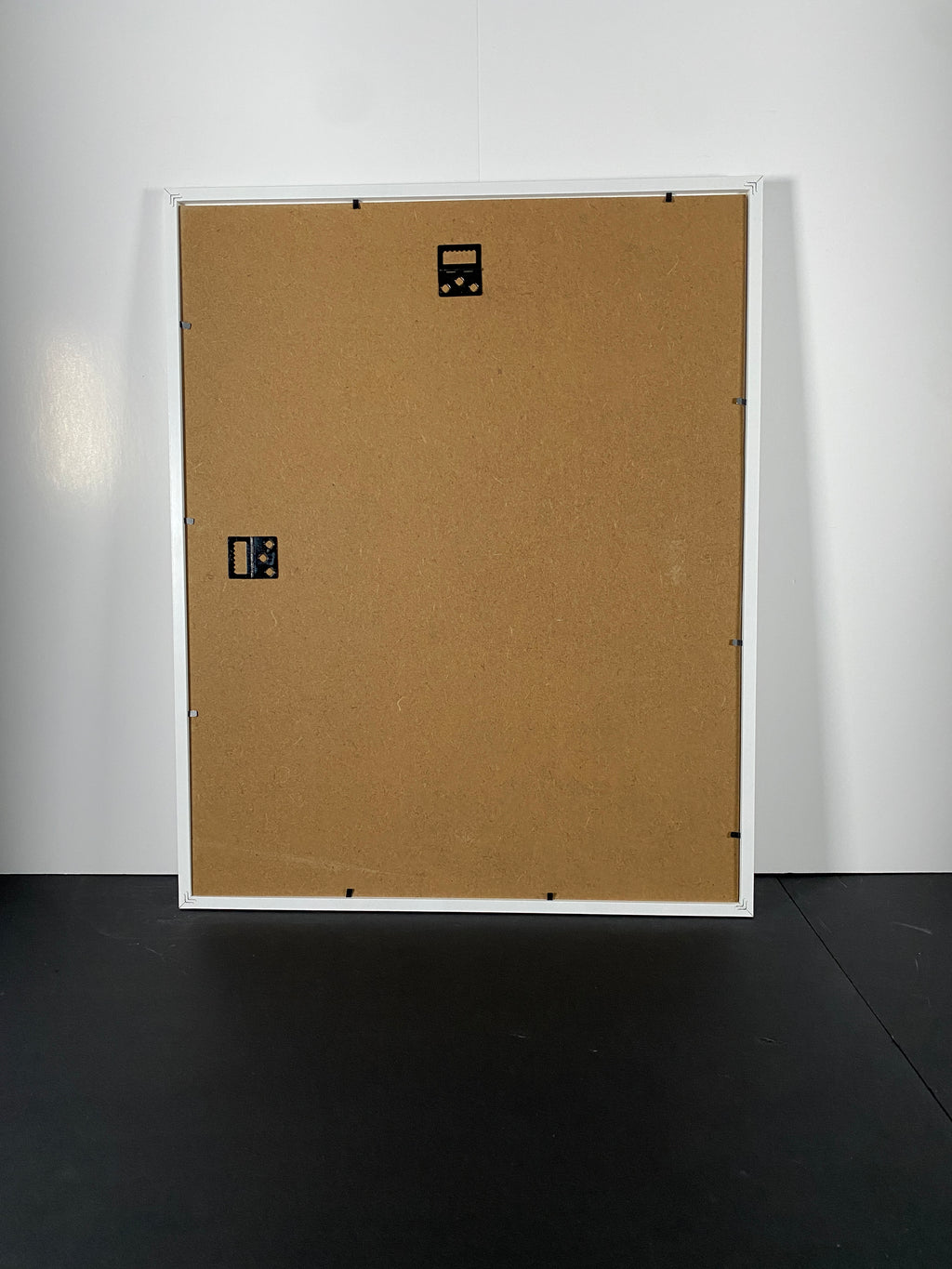 "Golden Silence" Canvas Art Piece in Modern White Frame