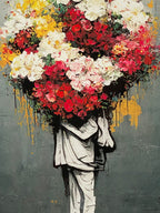 "Carrying Hope" Art Piece in Modern Black Frame