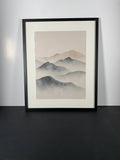 "Held By Mist" Canvas Art Piece in Modern Black Frame