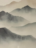 "Held By Mist" Canvas Art Piece in Modern Black Frame