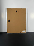 "Signal to Silence" Canvas Art Piece in Modern White Frame