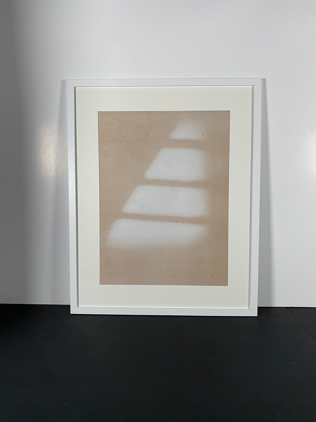 "Intervals" Canvas Art Piece in Modern White Frame